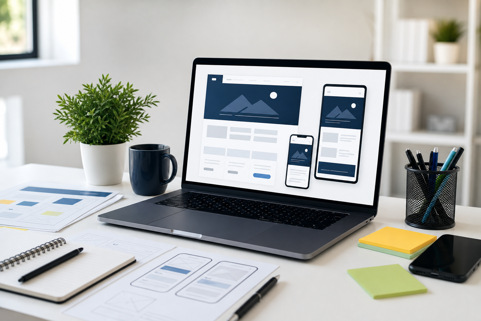 Responsive business website design and hosting setup